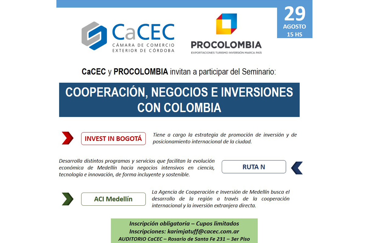Seminario Cooperación, Negocios e Inversiones con Colombia